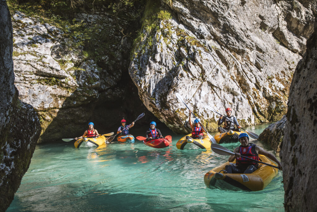 family kayaking experience soca river bovec