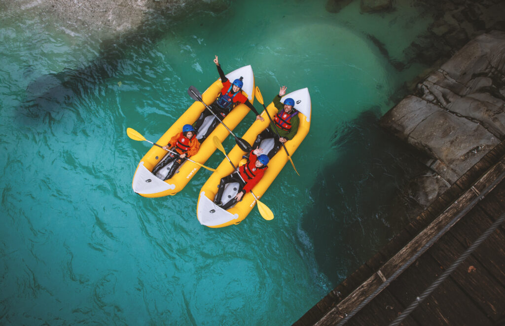 Soča Valley kayaking trips Bovec, double kayak trips for the best adventures